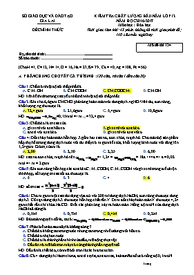 Đề kiểm tra chất lượng đầu năm môn Hóa học Lớp 12 - Mã đề 134 - Năm học 2014-2015 - Sở GD & ĐT Gia Lai
